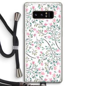 CaseCompany Sierlijke bloemen: Samsung Galaxy Note 8 Transparant Hoesje met koord