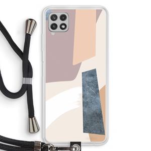 CaseCompany Luca: Samsung Galaxy A22 4G Transparant Hoesje met koord