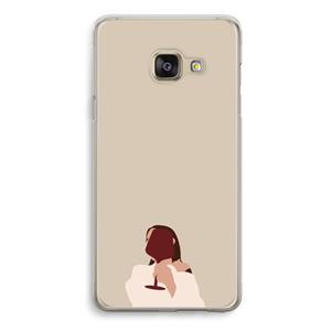 CaseCompany I drink wine: Samsung Galaxy A3 (2016) Transparant Hoesje