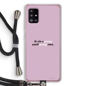 CaseCompany uzelf graag zien: Samsung Galaxy A51 5G Transparant Hoesje met koord
