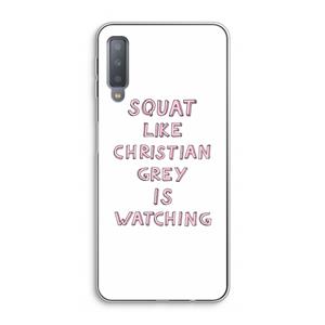 CaseCompany Christian Grey: Samsung Galaxy A7 (2018) Transparant Hoesje