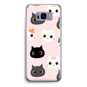 CaseCompany Katten: Samsung Galaxy S8 Transparant Hoesje
