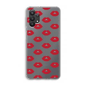 CaseCompany Lips: Samsung Galaxy A32 5G Transparant Hoesje