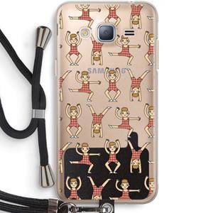 CaseCompany Gymboys: Samsung Galaxy J3 (2016) Transparant Hoesje met koord