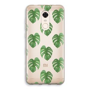 CaseCompany Monstera leaves: Xiaomi Redmi 5 Transparant Hoesje