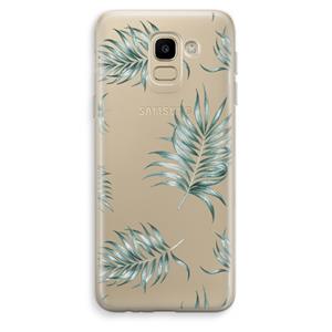 CaseCompany Simple leaves: Samsung Galaxy J6 (2018) Transparant Hoesje