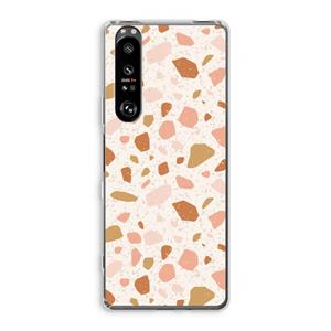 CaseCompany Terrazzo N°18: Sony Xperia 1 III Transparant Hoesje