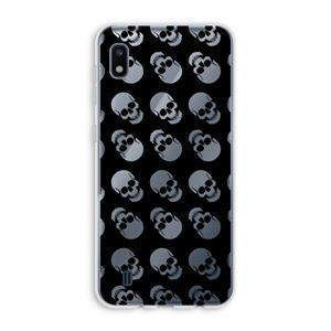 CaseCompany Musketon Skulls: Samsung Galaxy A10 Transparant Hoesje