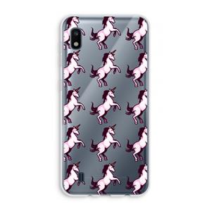 CaseCompany Musketon Unicorn: Samsung Galaxy A10 Transparant Hoesje