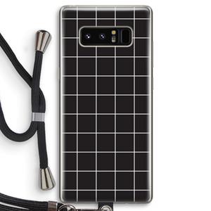 CaseCompany Rooster 2: Samsung Galaxy Note 8 Transparant Hoesje met koord