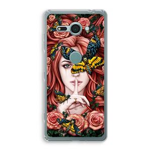 CaseCompany Lady Moth: Sony Xperia XZ2 Compact Transparant Hoesje