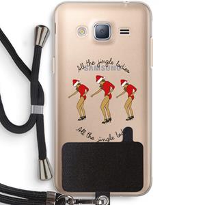 CaseCompany Jingle Ladies: Samsung Galaxy J3 (2016) Transparant Hoesje met koord