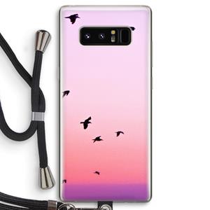 CaseCompany Fly away: Samsung Galaxy Note 8 Transparant Hoesje met koord
