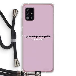 CaseCompany gij beslist: Samsung Galaxy A51 5G Transparant Hoesje met koord