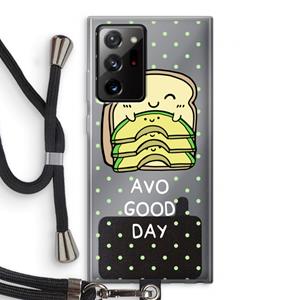 CaseCompany Avo Good Day: Samsung Galaxy Note 20 Ultra / Note 20 Ultra 5G Transparant Hoesje met koord