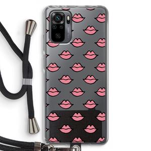 CaseCompany Lipjes: Xiaomi Redmi Note 10 Pro Transparant Hoesje met koord