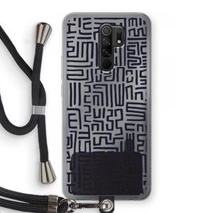 CaseCompany Moroccan Print: Xiaomi Redmi 9 Transparant Hoesje met koord