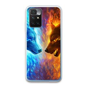 CaseCompany Fire & Ice: Xiaomi Redmi 10 Transparant Hoesje