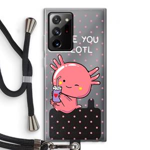 CaseCompany Love You A Lotl: Samsung Galaxy Note 20 Ultra / Note 20 Ultra 5G Transparant Hoesje met koord