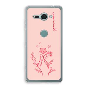 CaseCompany Giving Flowers: Sony Xperia XZ2 Compact Transparant Hoesje