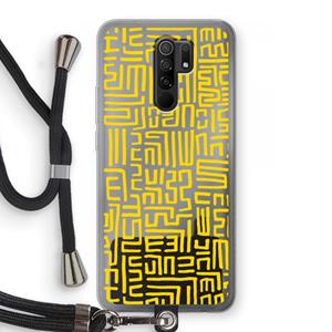 CaseCompany Majorelle Blue Print: Xiaomi Redmi 9 Transparant Hoesje met koord