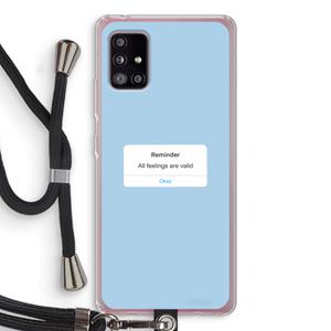CaseCompany Reminder: Samsung Galaxy A51 5G Transparant Hoesje met koord