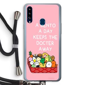 CaseCompany Bento a day: Samsung Galaxy A20s Transparant Hoesje met koord