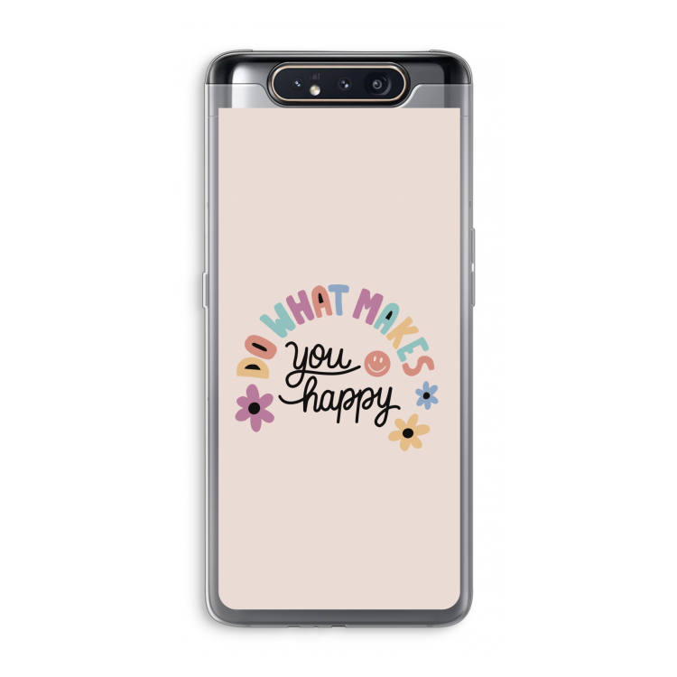 CaseCompany Happy days: Samsung Galaxy A80 Transparant Hoesje