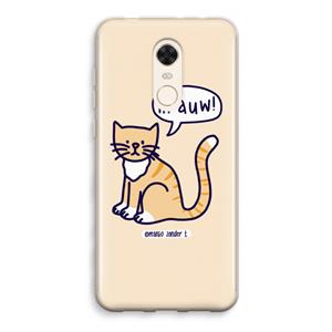 CaseCompany Miauw: Xiaomi Redmi 5 Transparant Hoesje