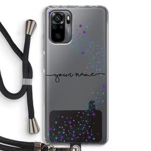 CaseCompany Sterren: Xiaomi Redmi Note 10 Pro Transparant Hoesje met koord