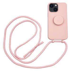 Hoyde Høyde - 2 in 1 Socket houder en Necklace Backcover hoes - iPhone 13 - Roze