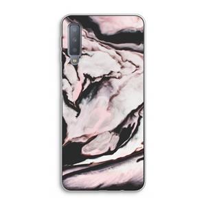 CaseCompany Roze stroom: Samsung Galaxy A7 (2018) Transparant Hoesje