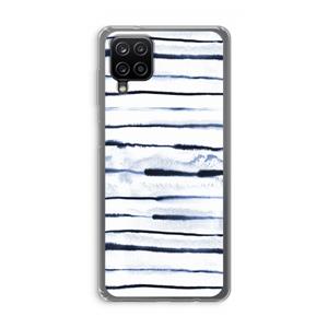 CaseCompany Ink Stripes: Samsung Galaxy A12 Transparant Hoesje