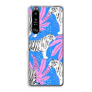CaseCompany Tijger: Sony Xperia 1 III Transparant Hoesje