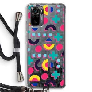 CaseCompany 8-bit N°2: Xiaomi Redmi Note 10 Pro Transparant Hoesje met koord
