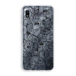 CaseCompany Vexx Black City : Samsung Galaxy A10 Transparant Hoesje