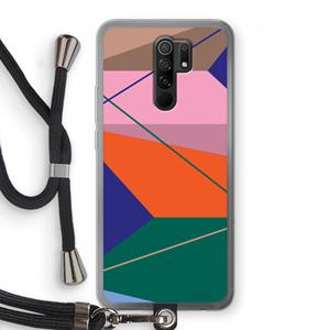 CaseCompany Gestalte 1: Xiaomi Redmi 9 Transparant Hoesje met koord