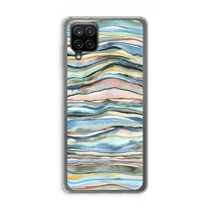 CaseCompany Watercolor Agate: Samsung Galaxy A12 Transparant Hoesje