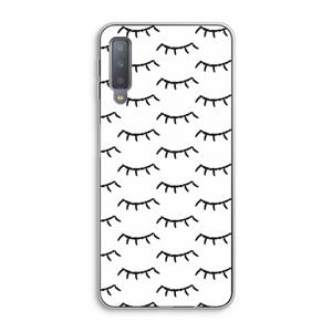 CaseCompany Wimpers: Samsung Galaxy A7 (2018) Transparant Hoesje
