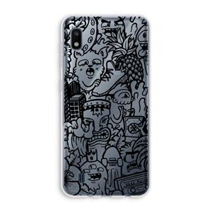 CaseCompany Vexx Black Mixtape: Samsung Galaxy A10 Transparant Hoesje
