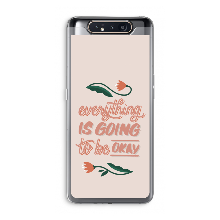 CaseCompany Optimistic flower girl: Samsung Galaxy A80 Transparant Hoesje