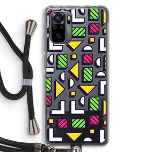 CaseCompany 8-bit N°4: Xiaomi Redmi Note 10 Pro Transparant Hoesje met koord