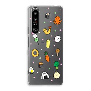 CaseCompany Happy bento friends: Sony Xperia 1 III Transparant Hoesje