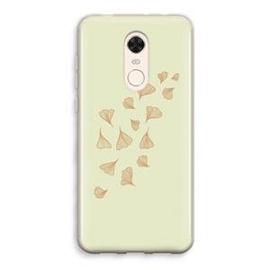 CaseCompany Falling Leaves: Xiaomi Redmi 5 Transparant Hoesje