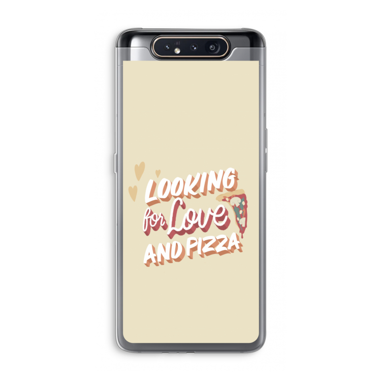 CaseCompany Pizza is the answer: Samsung Galaxy A80 Transparant Hoesje