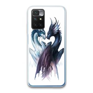 CaseCompany Yin Yang Dragons: Xiaomi Redmi 10 Transparant Hoesje