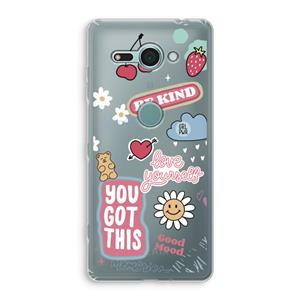 CaseCompany Positivity: Sony Xperia XZ2 Compact Transparant Hoesje