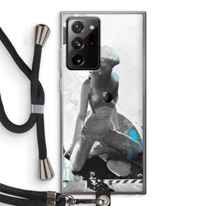 CaseCompany I will not feel a thing: Samsung Galaxy Note 20 Ultra / Note 20 Ultra 5G Transparant Hoesje met koord