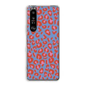CaseCompany Leopard blue: Sony Xperia 1 III Transparant Hoesje