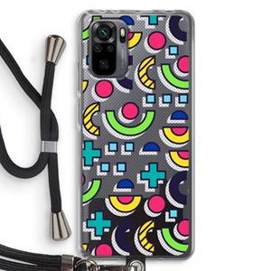 CaseCompany 8-bit N°6: Xiaomi Redmi Note 10 Pro Transparant Hoesje met koord